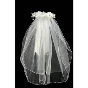 NEW TIP TOP KIDS girl's veil with flower crown in white